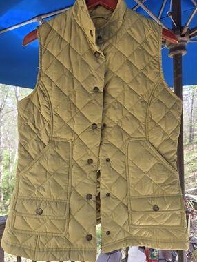 Filson Womens Quilted Olive Vest with Patch Pockets